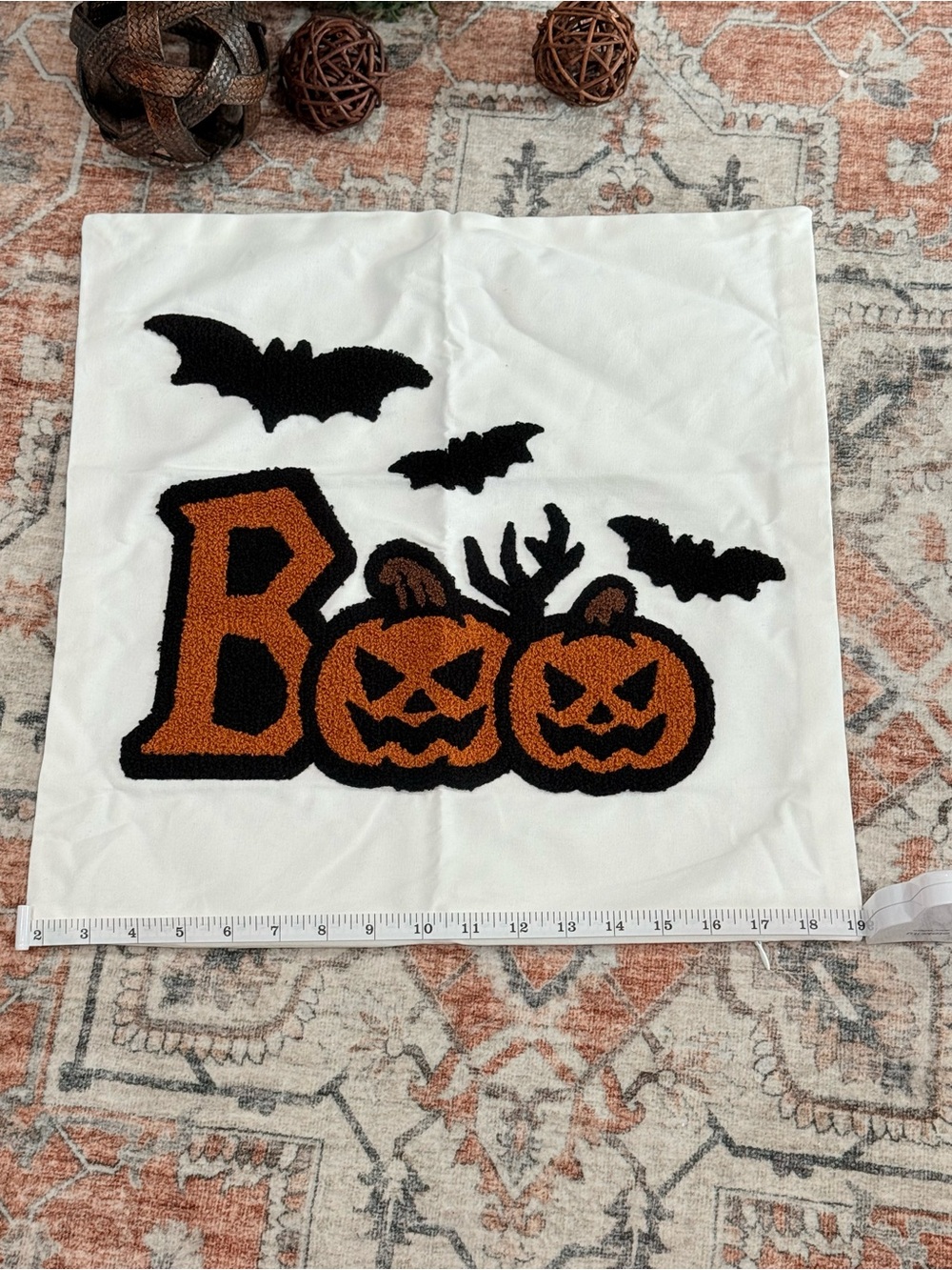 Kids Halloween Pumpkin 'Boo' Costume Accessory - Orange and Black